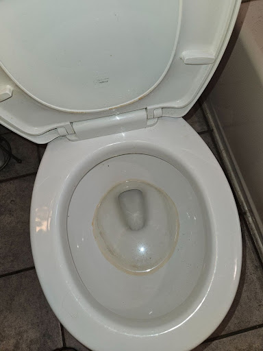 dirty toilet bowl